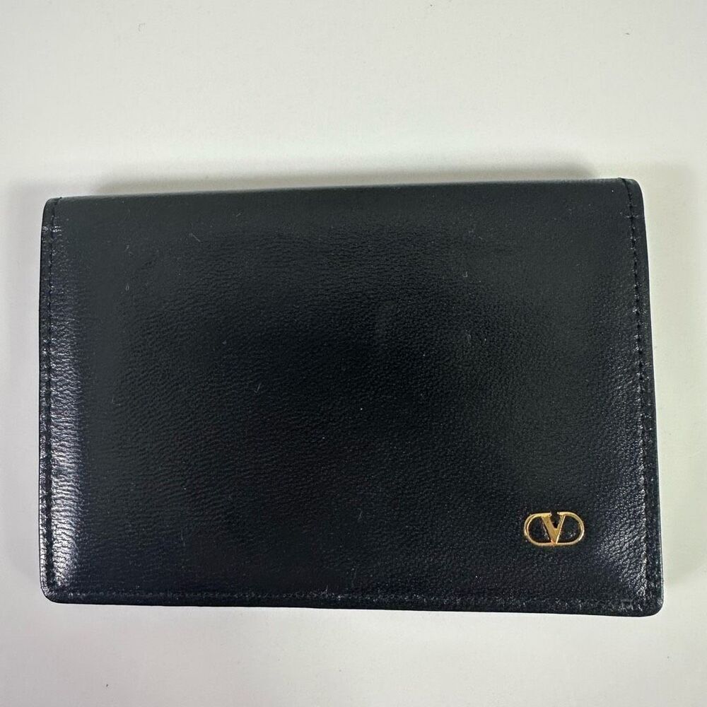 Valentino Garavani Slim Bifold Card Wallet Black